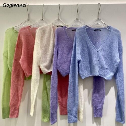 Cardigan Women Retro Japan Style Sexy Summer Knitting Sweet Casual High Street Fashionable Womens Sweater Elegant Stylish Ins