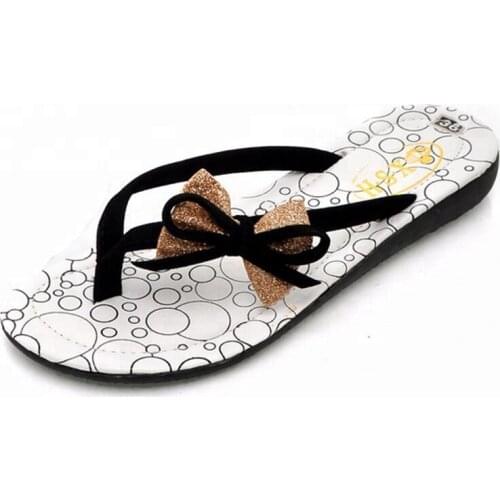 Best Selling flip flops womens shoes Charms Summer Sandals Flats Beach Shoes Plus Size 43