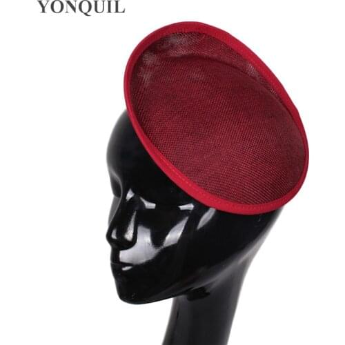 Marron or 15 Colors 20CM Fascinator Bases Imitation Sinamay Derby Fascinator Hats Base Women Wedding Party Headwear 5Pcs/Lot