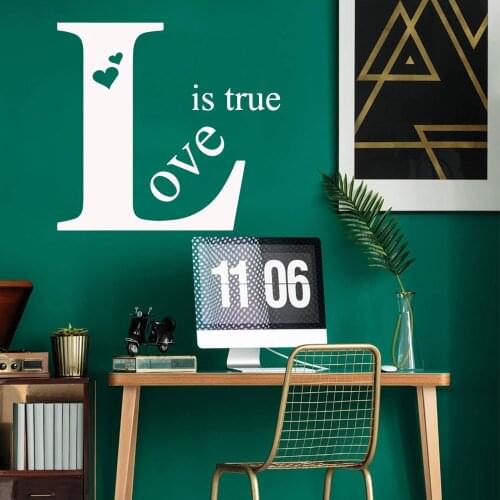 Fashionable love is true Wall Stickers Personalized Creative Home Decor Children House Removable Decor Wall Decals