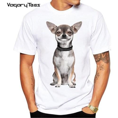 Cute Pug dog and cat break out vivid 3d tshirt men 2019 new white casual breathable t shirt homme funny Smile Chihuahua t-shirt