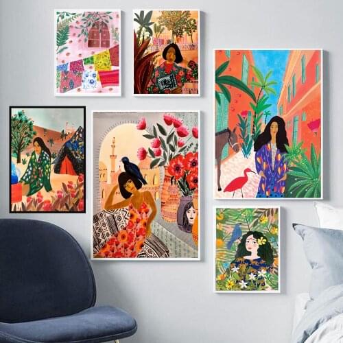 Wall art Picture poster Canvas Painting Poster Pictures Prints Vintage Women Poster Wall decor painting Poster for living room