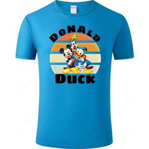 2021 New Donald Duck T Shirt Summer Cotton Short Sleeve Harajuku T-shirt Men Top Cool Print Tee J107