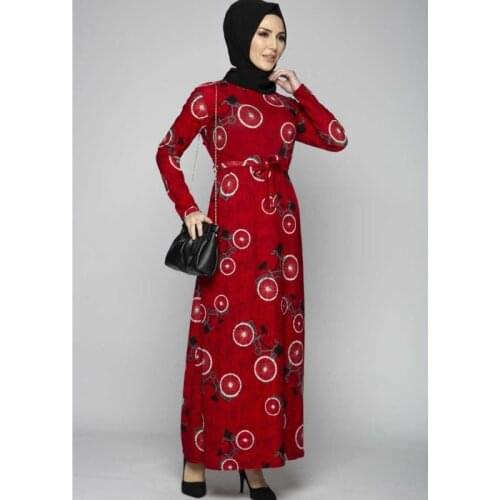 Dresses Muslim Turkish Clothes For Women Patterned European Clothing Arabic Abayat Long Dress Garment Hijab Moroccan Autumn Eid