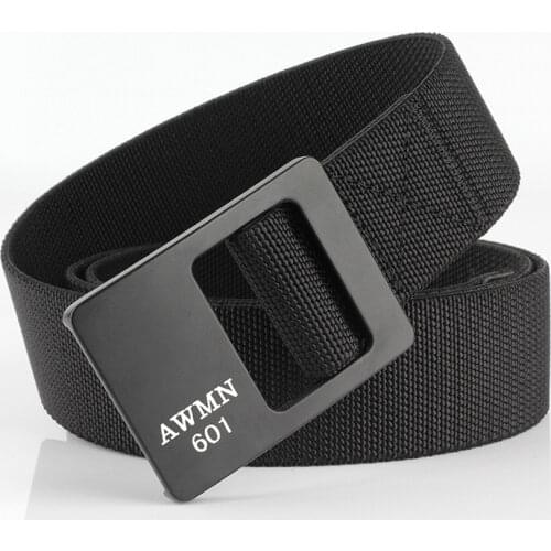 Casual Men Belt Elastic Adjustable Outdoor Designer Belts for Jeans Pants Alloy Buckle Male Canvas Belt High Quality Waistband