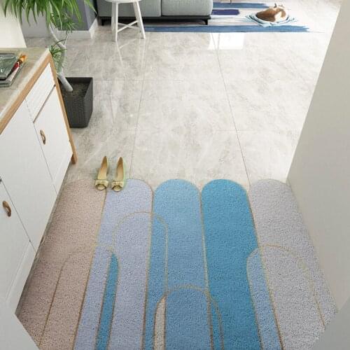 Custom Rectangle Can Be Cut Floor Mats Carpet Bathroom Kitchen Mat Hallway Entrance Door Mat Carpet Non-slip PVC Home Door Mat