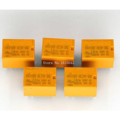 5PCS/LOT HK4100f-DC3V/5V/9V/12V/24V-SHG Relay hk4100F DC3V DC5V DC9V DC12V DC24V 6Pins 3A 250V AC/ 3A 30V DC