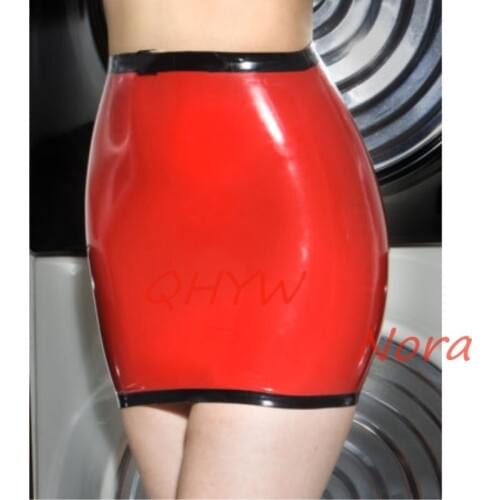 Sexy Latex Rubber Women Skirt Mini Dress Fetish sexy lingerie for women nightclub wear