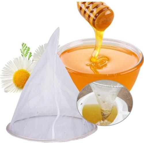 1PCS Nylon Cone-shape Honey Strainer Mesh Fiber Net Purifier Tools Layer Single Equipment Apiary White Beekeeping Q7Z8