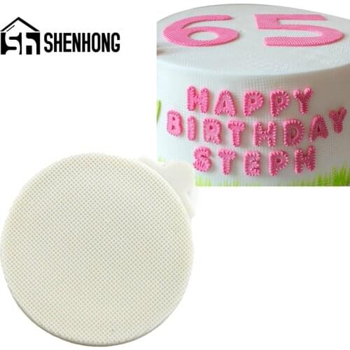 SHENHONG Cross Stitch Silicone Fondant Cake Mold Grid Cloth Pattern Chocolate Candy Paste Sugar Craft Border Decorating Mould