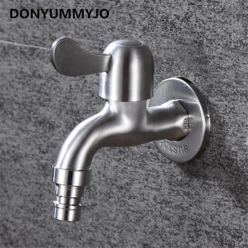 304 Stainless Steel Washing Machine faucet G1/2 Quick Opening And Long Water Nozzle Mop Pool Tap