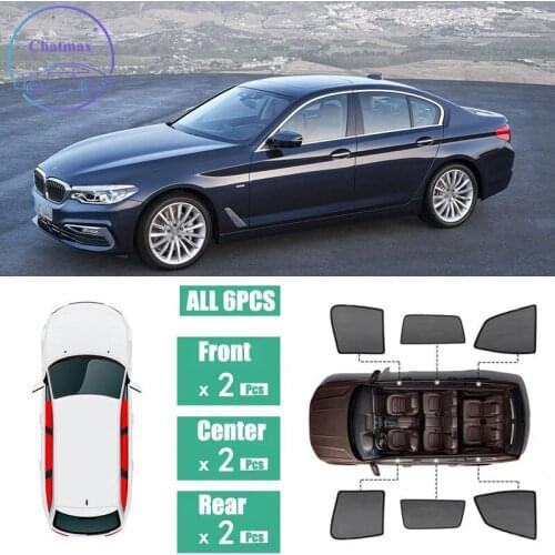 For BMW 5 Series 2017-2018 Window Sunshade UV Protection Ray Blocking Mesh Laser Block Black Net Yarn