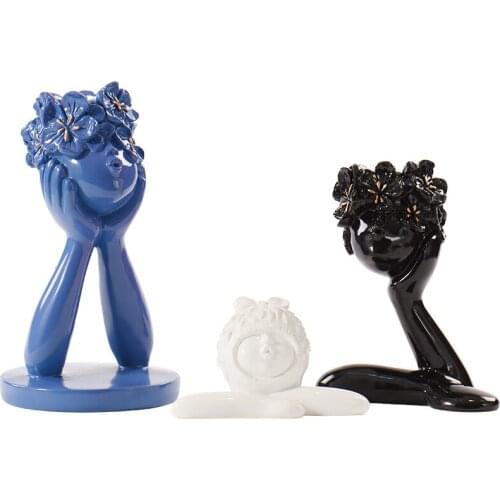 EUROPEAN RESIN ABSTRACT CHARACTERS ORNAMENTS OFFICE BOOKCASE TV CABINET PEOPLE STATUE FIGURINES CRAFTS HOME DESKTOP DECORATION