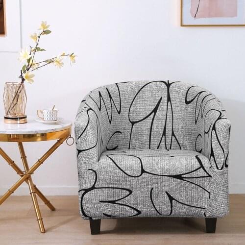 Stretch Club Chair Cover Elastic Tub Chair Slipcover Colorful Sofa Cover Spandex Couch Covers for Bar Study Counter Living Room