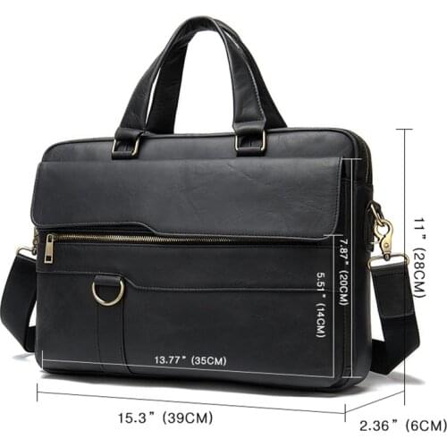 Fashion Men Briefcase Business Office Shoulder Bag Genuine Leather Messenger Bags Male Computer Laptop Handbag Mens Travel Bags