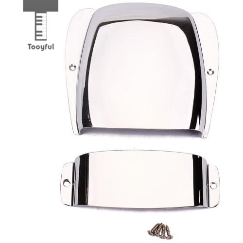 Tooyful High Quality Chrome Plated Pickup Bridge Plate Cover for Bass Electric Acoustic Guitar Part Accessory String Instruments