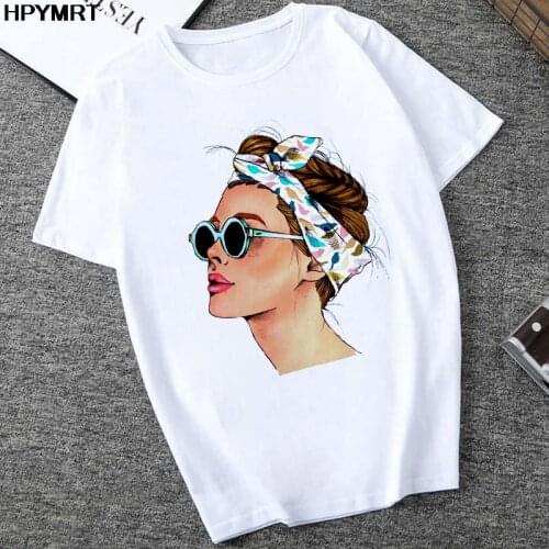 Summer T shirt Women Harajuku Print Vintage Female Casual Fashion Tshirt O-neck Short Sleeve T-shirt Female White Tops Clothing