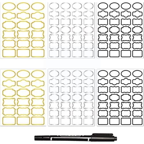 1pcs DIY Spices Label Stickers Kitchen Accessories Container Gadgets Bottle PVC Food Blackboard Label Self-adhesive Kitchen B4T5