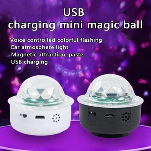 RGB Color Mini Car Stage Light 6W Portable LED Effect Lights for Disco Family Party Holiday Effect Lamp Recharge Laser 1PC