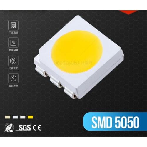 1000pcs/lot LED Lamp Beads 5050 Lamp Beads White Light Series Light-Emitting Diode Highlight Advertising Module Light Bar