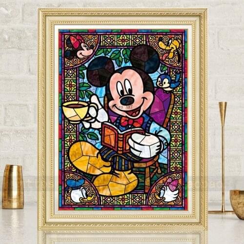 Disney 5D DIY Diamond Painting Anime Mickey Mouse Cross Stitch Kits Full Drill Diamond Embroidery Mosaic Art Home Decor Gift