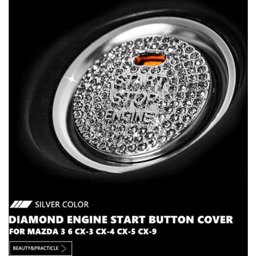 Diamond Engine Start Stop Button Cover Decal For Mazda 3 6 CX-3 CX-4 CX-5 CX-9