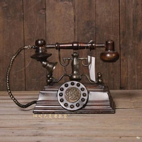 Free Shipping! Europe Style Phone Model Iron Home Bar Decoration Vintage Style Telephone Models