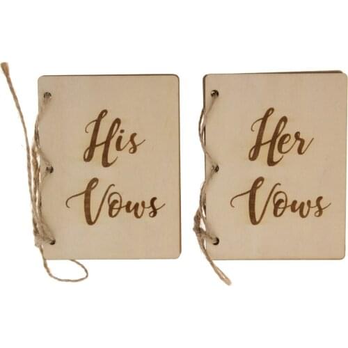 2pcs Booklet Declaration Love Alliance Natural Printed Wood I HER