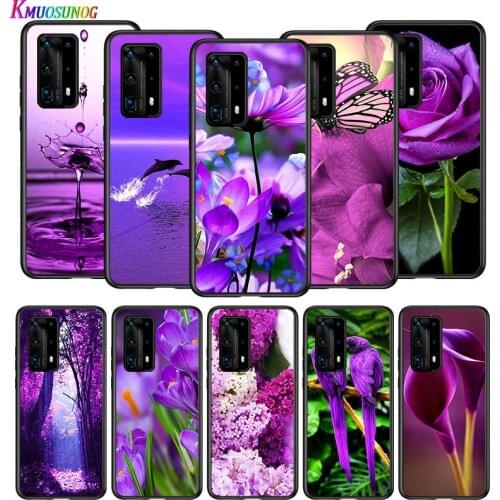 Infinity on purple for Huawei P50 40 P30 P20 P10 Pro Lite E Plus 4G 5G P9 P8 Lite P Smart Z S Soft Black Phone Case