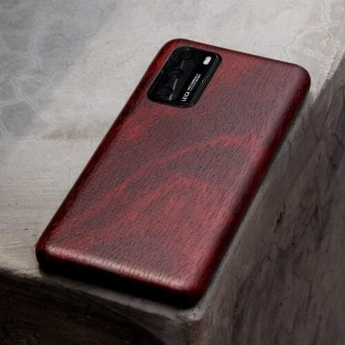 Ultra thin real wood +carbon fibre natural retro Back case for Huawei P10 P20 Pro P30 P40 business wooden Redwood Ebony shell