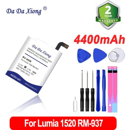 Da Da Xiong high capacity 4400mAh BV4BW BV-4BW Battery for Nokia Lumia 1520 MARS Phablet RM-937 Bea Lumia1520 Phone battery
