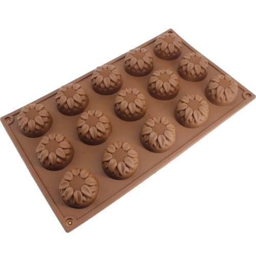 DIY Silicone Sunflower Cake Moulds Chocolate Mold Silicone Soap Mould FDA Easy Demoulding D617