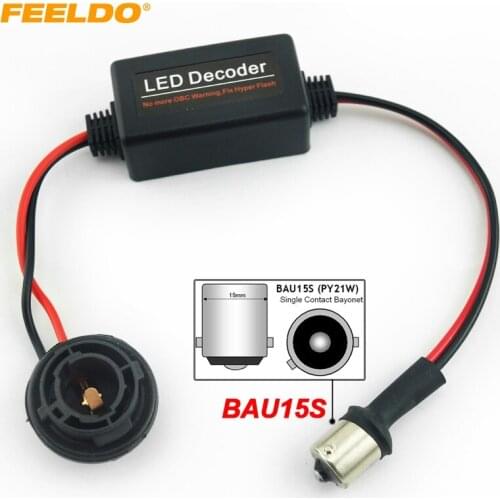 FEELDO 1PC Car BAU15S No Error Load Resistor No Flickering Decoder for LED Light Into a canbus bulb