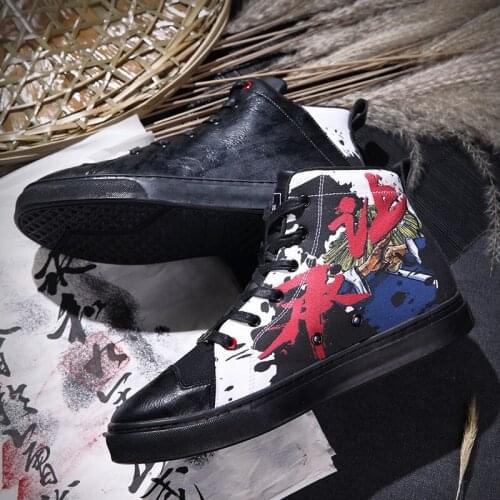 IDX Kongfu wuxia chinese culture fashion original comfortable graffiti work shoes man