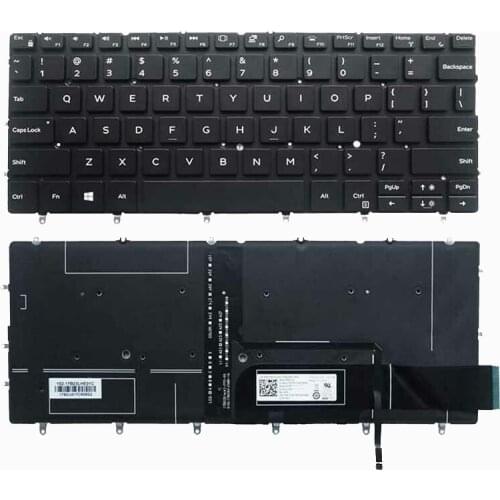 US Backlit keyboard For DELL XPS 13 9370 13-9370 13-9370-D1705S 9317 13-9380 laptop keyboard US BLACK notebook keyboard