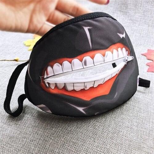 Anime Tokyo Ghoul Kaneki Ken Cosplay Costume Face Mask Dustproof Adult Zipper Masks Washable Halloween