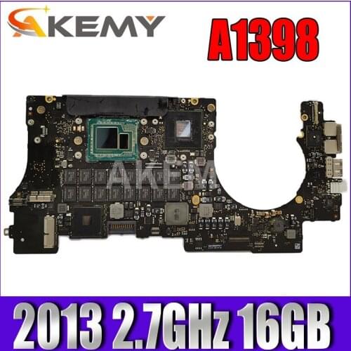 A1398 Motherboard For Macbook Pro Retina 15.4" 2.7 GHZ 16 GB logic board 820-3332-A 2013 A1398 Laptop mainboard