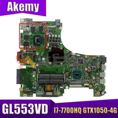 GL553VD Laptop motherboard for ASUS ROG Strix GL553VD GL553VE FX53VD ZX53V GL553V original mainboard I7-7700HQ GTX1050-4G