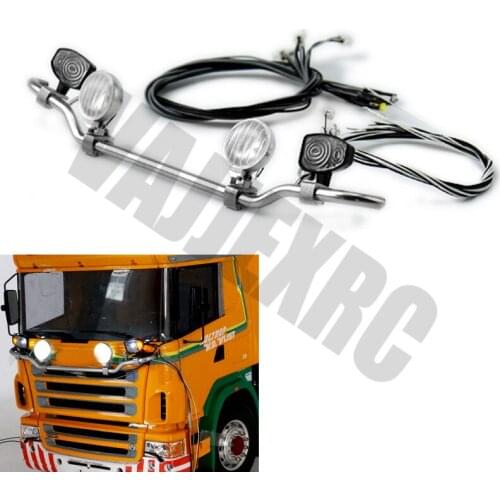 1/14 Scale Tractor General Metal Front Spotlight Set for 1/14 Scale Tamiya Remote Control Truck Trailer Scania R620 R470