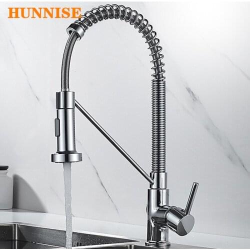 Spring Kitchen Faucet Pull Down Kitchen Sink Mixer Tap Deck Mounted Spring Kitchen Tap for Polished Chrome Spring Kitchen Faucet