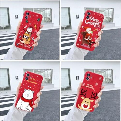 Christmas Cartoon Case Coverfor Samsung Galaxy A50 A30 A51 A72 A32 A52 A20 A10 M60s M02 M10 M80S A82 5G Straight shell cover