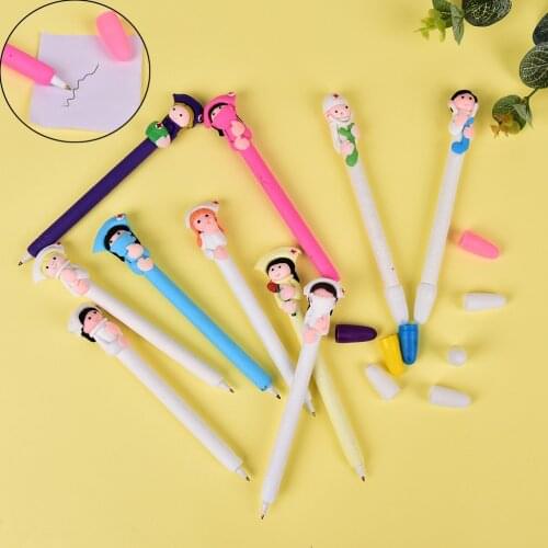 5pcs/lot Cute Cartoon Doctor Nurse Ballpoint Pen Polymer Caly Ball Point Pens for Writing Stationery School Office Supplies