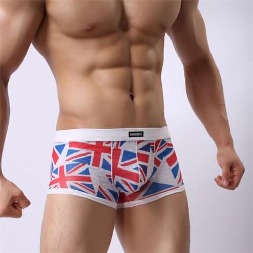 Sexy Printed Shorts Mens Boxer Shorts Mens Loose Underwear Fashion Mens Underwear Breathable Low Waist Tight Shorts