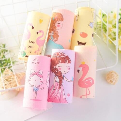 5Pcs/Lot Soft Cotton Panties for Baby Girls Underwear Cartoon Girl Princess Breathable Lovely Boxer Briefs Panty Kids Underpants