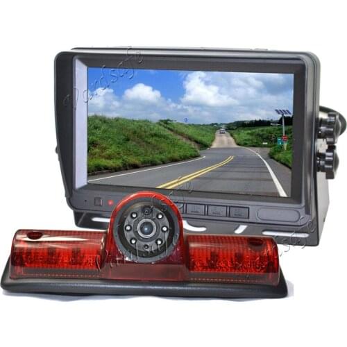 Vardsafe VS503M | Brake Light Reverse Backup Camera + 7 Inch Stand Alone Rear View Monitor for Nissan NV 1500 2500 3500 Van