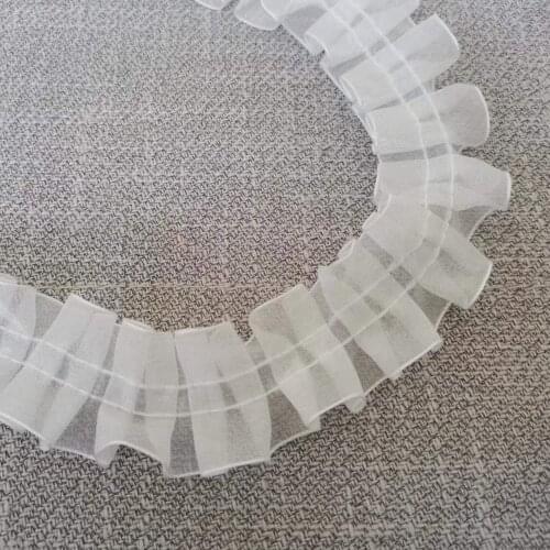 1M High Quality Lace Fabric White Ribbon Wide 2cm Lace Fabric Trimmings Sewing Dress Collar Curtain Guipure Crafts encajes P020