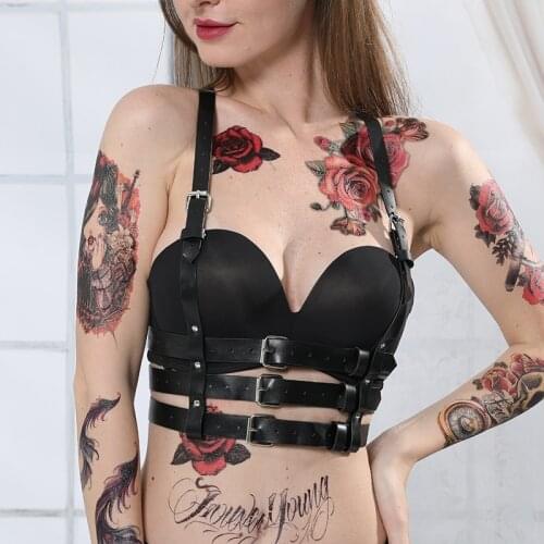 UYEE Women Garters Multi-layer Sexy Waistband Harness Harajuku BDSM Strappy Body Suspenders Belt Handmade Creaft Lingerie LB-020