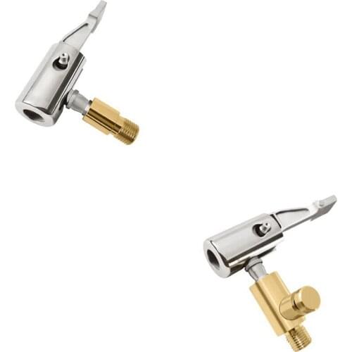 1/4inch Lock on Brass Air Chuck Air Compressor Tire Chuck with Barb Connector for Hose Repair,2Pack