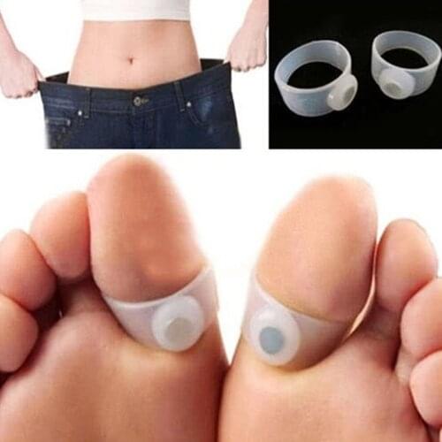 2pcs/pair Magnetic Toe Rings Therapy Slimming Products Fast Lose Weight Burn Fat Reduce Fats body Silicone Foot Massage