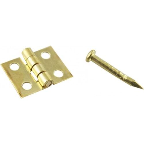 20Pcs Mini Metal Hinges Nails DIY Miniature Furniture Dollhouse Kitchen Cupboard Furniture Hardware Accessories